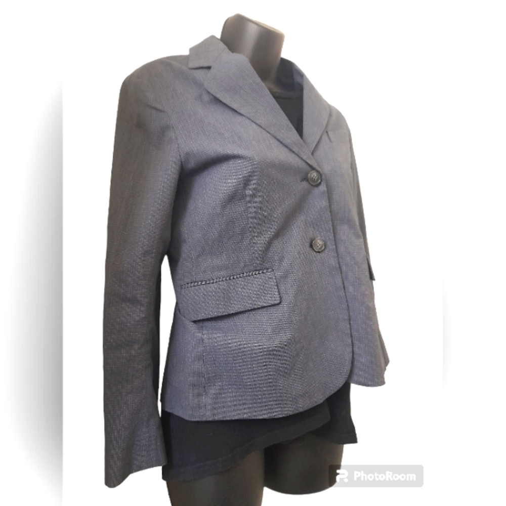 Theory - Women's Blazer - Navy-Checkered - Size: US 8 -